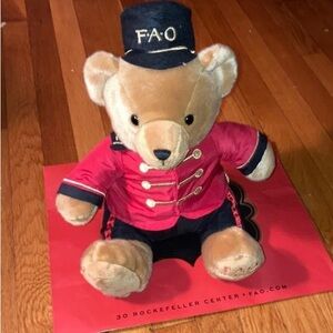 Must Go‼️ NWOT FAO Schwarz Soldier Teddy Bear. Read Description Below